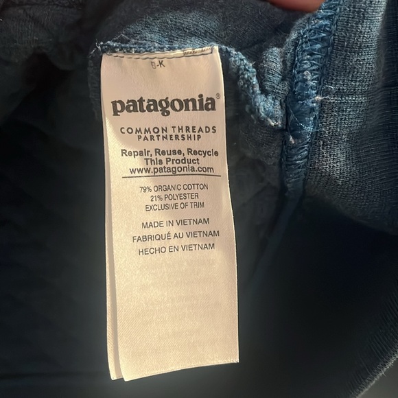 Patagonia Organic Cotton Snap T Quilted Pullover Teal Blue Size M - Picture 7 of 7